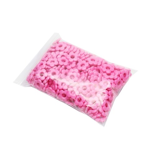 파티드레싱 캔디컬러 둥근 꽃잎 비즈 250g, 진분홍, 1개