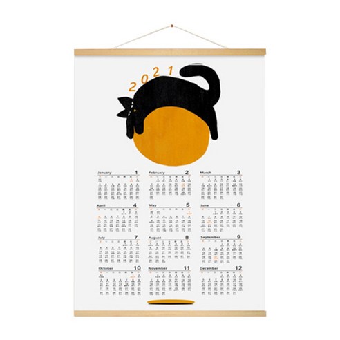 2021 스크롤 우드 캘린더, 1개, type B