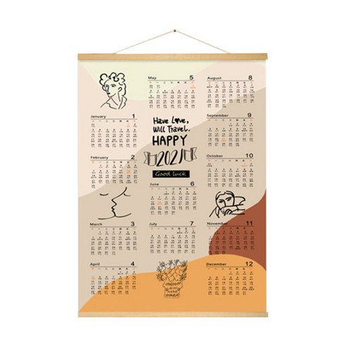 2021 스크롤 우드 캘린더, 1개, type A
