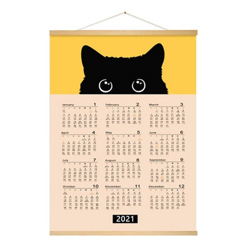 2021 스크롤 우드 캘린더, 1개, type D