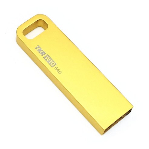 티케이리테일 메탈 USB 메모리 W10 골드, 64GB
