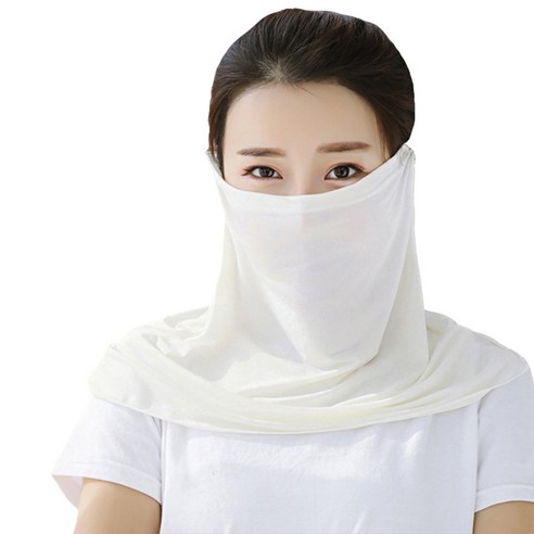 홈앤핫딜 쿨링 자외선차단 마스크, 아이보리
