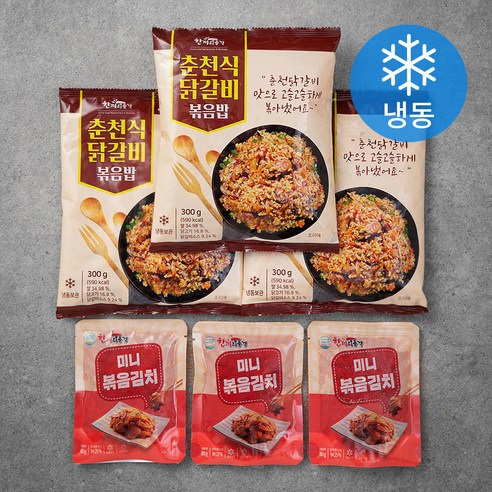 한끼의품격 춘천식닭갈비볶음밥 300g + 미니볶음김치 (냉동보관), 3세트
