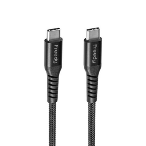 프리디 양방향 타입 C 고속 충전케이블 60w EA1406, 블랙, 1개