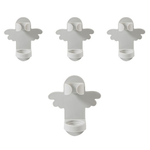 JCP 벽걸이 전동 칫솔 홀더, 천사 그레이, 4개