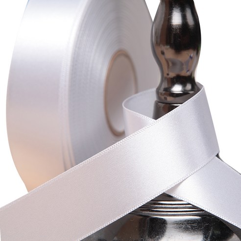 포장넷 공단 기본 리본끈 25mm, 백색, 45m