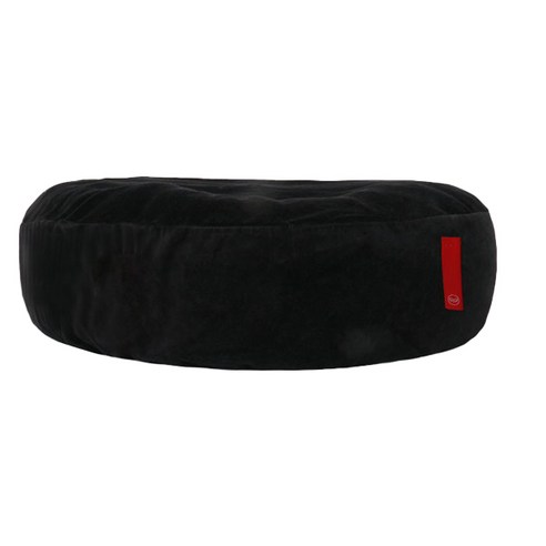 퍼피엔젤 반려동물 쏘오옥 원형쿠션 면벨로아 이지커버 PA-BV233, 999 BLACK, 1개