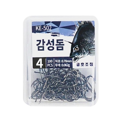 금호조침 덕용 감성돔 바늘 블랙니켈 KE-502, 1개