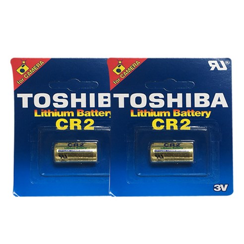 도시바 카메라 CR2 3V 리튬 건전지, 1개, 2개입