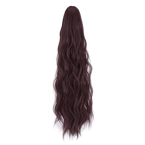 하이유니 히피 펌 포니테일 가발 55cm, 다크브라운, 1개