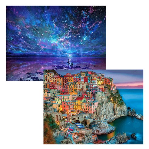 원더로우플레이스 3D타입 DIY 보석십자수 키트 40 x 50 cm C, 05 한울 은하수, 랜덤발송, 2세트