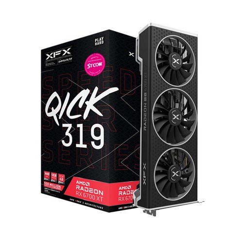 XFX 라데온 RX 6700 XT QICK 319 BLACK D6 12GB 그래픽카드 (STCOM)