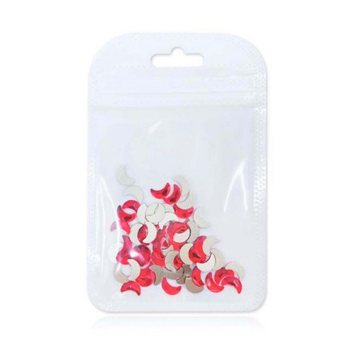 메이브라운 네일스톤 대용량 달 네일파츠 8 x 5.5 mm, 레드, 50개