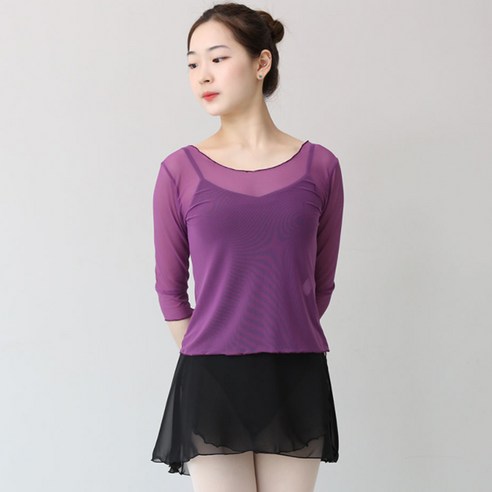 발롱 성인용 7부 망사 발레 티셔츠 SW09