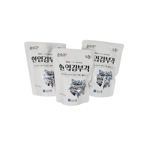 손수식품 손수고 한입 김부각, 40g, 3개