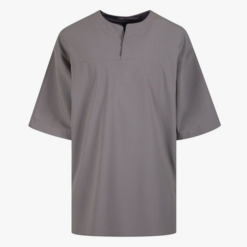 지오송지오 남성용 세미오버핏 변형 넥라인 티셔츠 ZWS41835