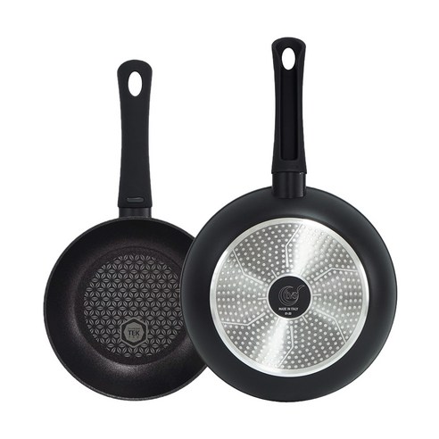 TVS 디아망떼 IH 프라이팬 세트 2p, 블랙, 프라이팬 28cm + 32cm