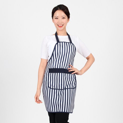 줄무늬 앞치마 학생용 M sfae35, 곤색줄, 1개