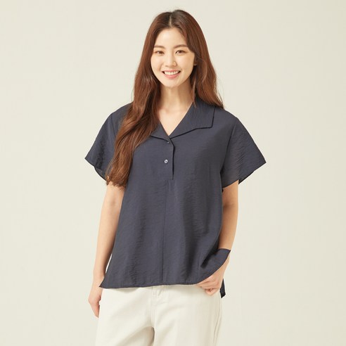 클라비스 여성용 변형 카라 셔츠