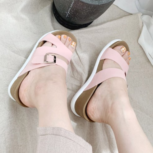 바이시유 여성용 오즈 키높이 슬리퍼 샌들