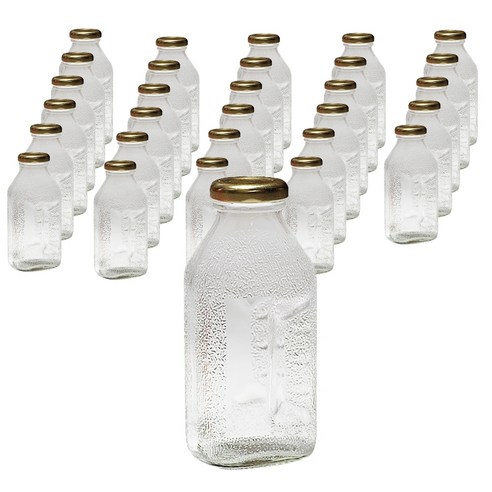 델몬트 쥬스 사각 유리병 골드, 300ml, 40개