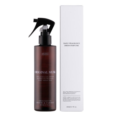 에이센트 데일리 드레스퍼퓸 200ml, 오리지널 머스크, 1개