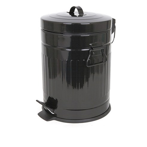 기프트캔 무소음 칼라 폐달 댐퍼기능 휴지통 5L, 블랙