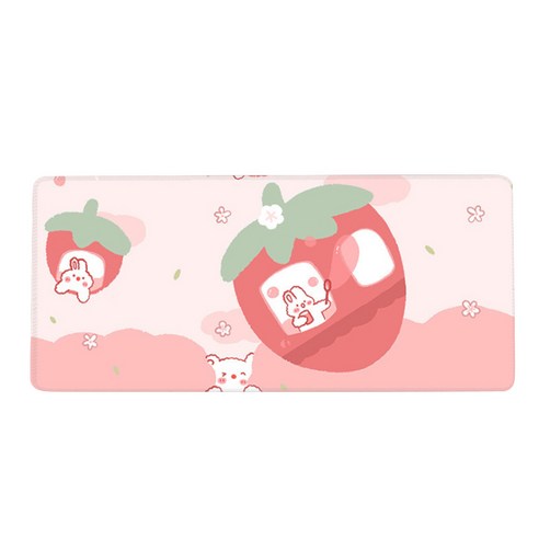 소프트사무 마우스장패드 90 x 40 x 0.4 cm, 딸기, 1개