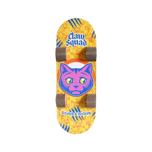 썩유케이 고양이 평판형 스크래치 스케이트보드, 혼합색상, 1개