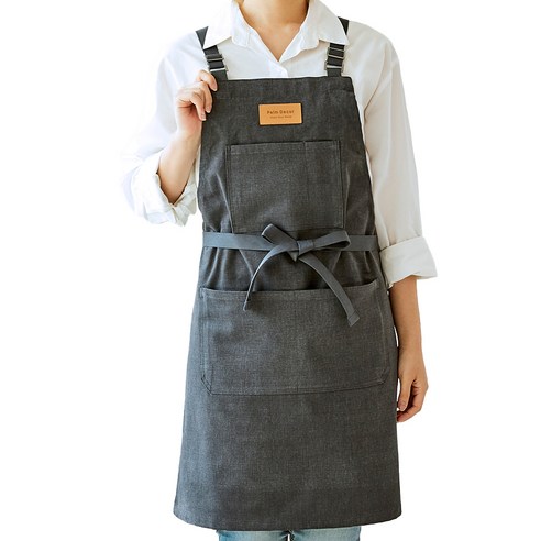 팜데코 파스텔 원피스형 앞치마, 다크그레이, 1개