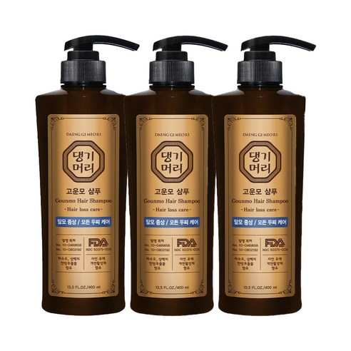 댕기머리 고운모 모든두피케어 탈모샴푸, 400ml, 3개