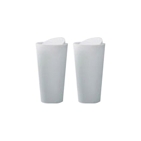 1인용 미니 차량용 휴지통, 화이트, 2개