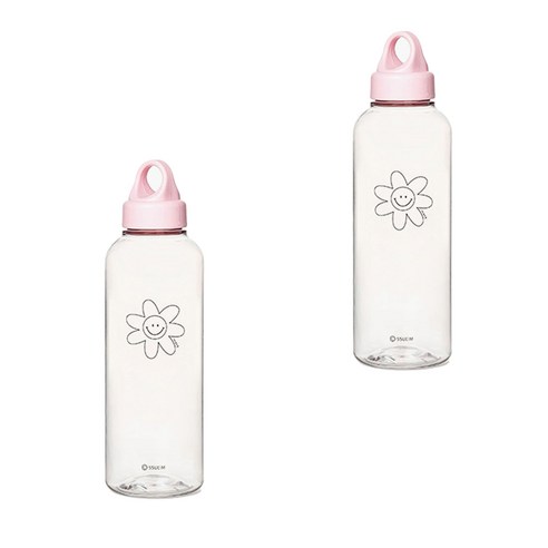 쓰임 해피니스 핸디 보틀 2p, 플라워, 530ml