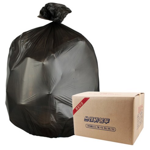 애니돌 배접 분리수거 쓰레기 비닐봉투 검정, 60L, 1000매