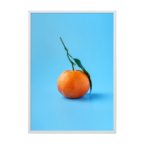 위모던 과일 풍수 인테리어 팝아트 포스터 귤 스무디, 알루미늄화이트