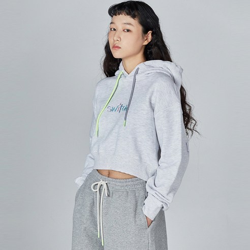 스위치123 크롭 후드 티셔츠 SVS1TS52LG