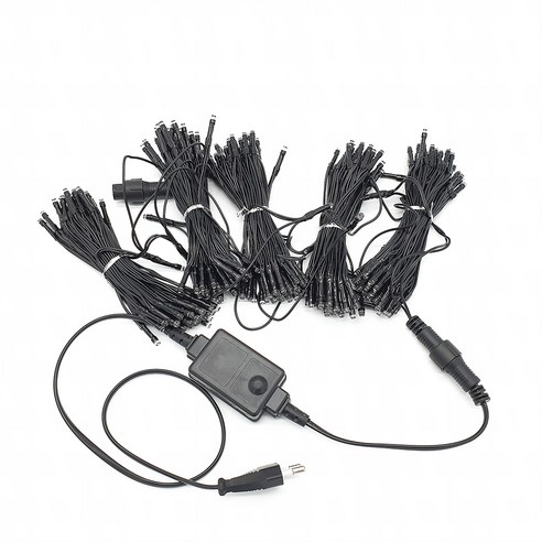 무뚜기 전구 줄조명 검정선 300구 DC24V LED, 색   전구