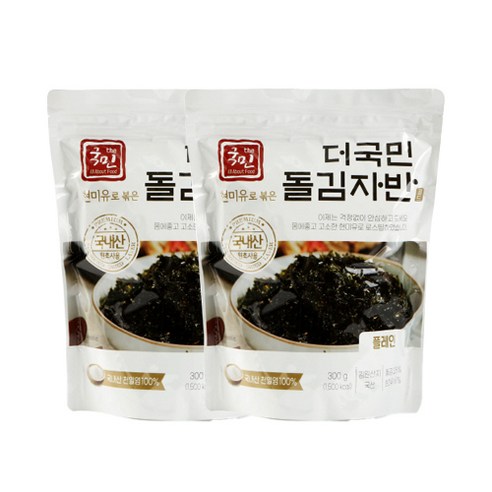 더국민 현미유로 볶은 돌김자반, 2개, 300g