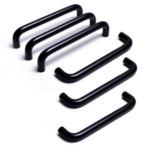 손잡이세상 14mm 베이직 2구손잡이 블랙 P160, 6개