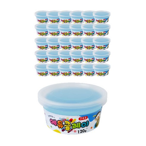 토단교재 에듀 유아용 클레이 60p, 연한하늘, 120g, 1개