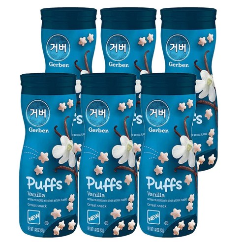 거버 퍼프 과자 42g, 바닐라, 6개