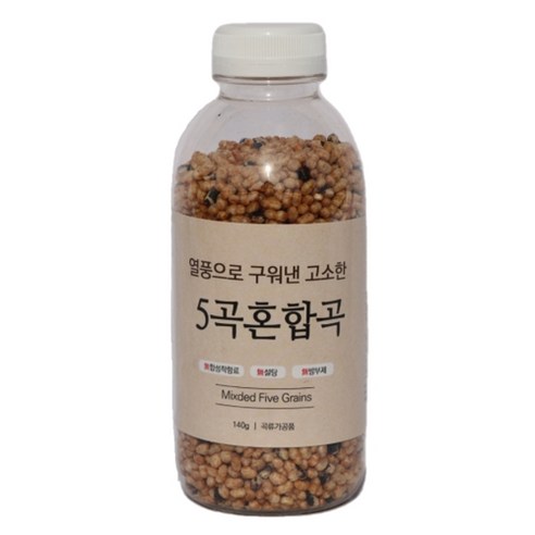 열풍으로 구워낸 고소한 5곡 혼합곡, 140g, 1개