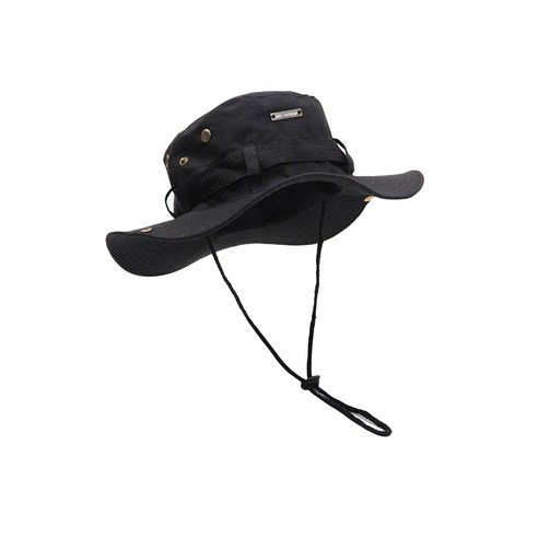 민코 낚시 카우보이 모자, 블랙(M00013)