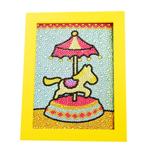 유레카 3D 보석 십자수 DIY 키트 18 x 23 cm, 43 회전목마, 1세트