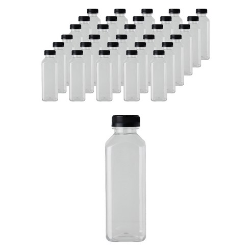 브릿지캡 블랙 사각 더치 페트 공병, 500ml, 136개