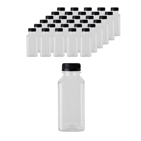 브릿지캡 블랙 사각 더치 페트 공병, 250ml, 188개