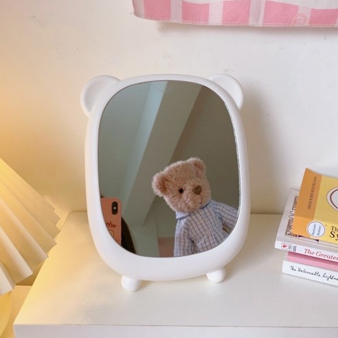 졸리베이비 탁상용 동물 거울 곰, 곰 화이트
