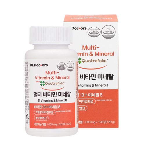 멀티비타민 미네랄 1000mg 120정 비타민13종 미네랄8종, 3개