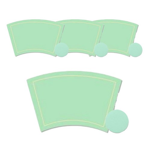 더블제이유 레인보우 식탁매트 4p + 코스터 4p 세트, 민트, 식탁매트(51 x 30 cm), 코스터(10 x 10 cm)