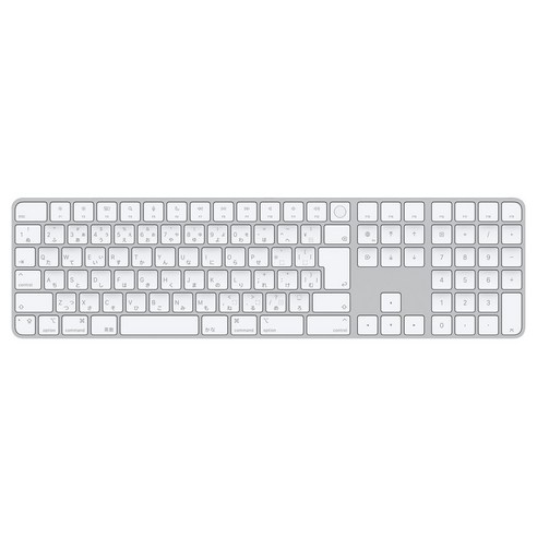 apple 정품 매직 키보드  Apple Silicon 장착 Mac용 Magic Keyboard Touch ID 탑재, 일본어, 화이트, 숫자패드 포함, 일반형